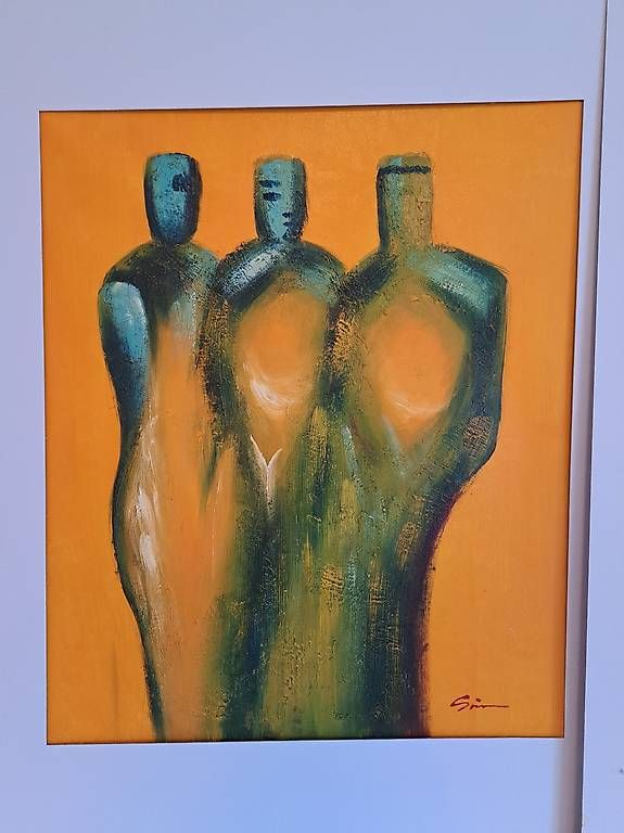 Dipinti: Ölgemälde 'Silhouetten' 50 x 60 – Nuovo e nell'imballaggio originale da Bern venduto da mar_8npr 2