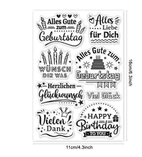 Timbri: Neues Set  Motivstempel Geburtstag – Nuovo e nell'imballaggio originale da Effretikon venduto da wenuss