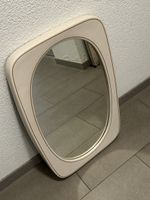 Miroir mural blanc cadre céramique année 70s