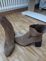 Braune Wildleder Stiefeletten Damen, Grösse 40 - Herbst Look