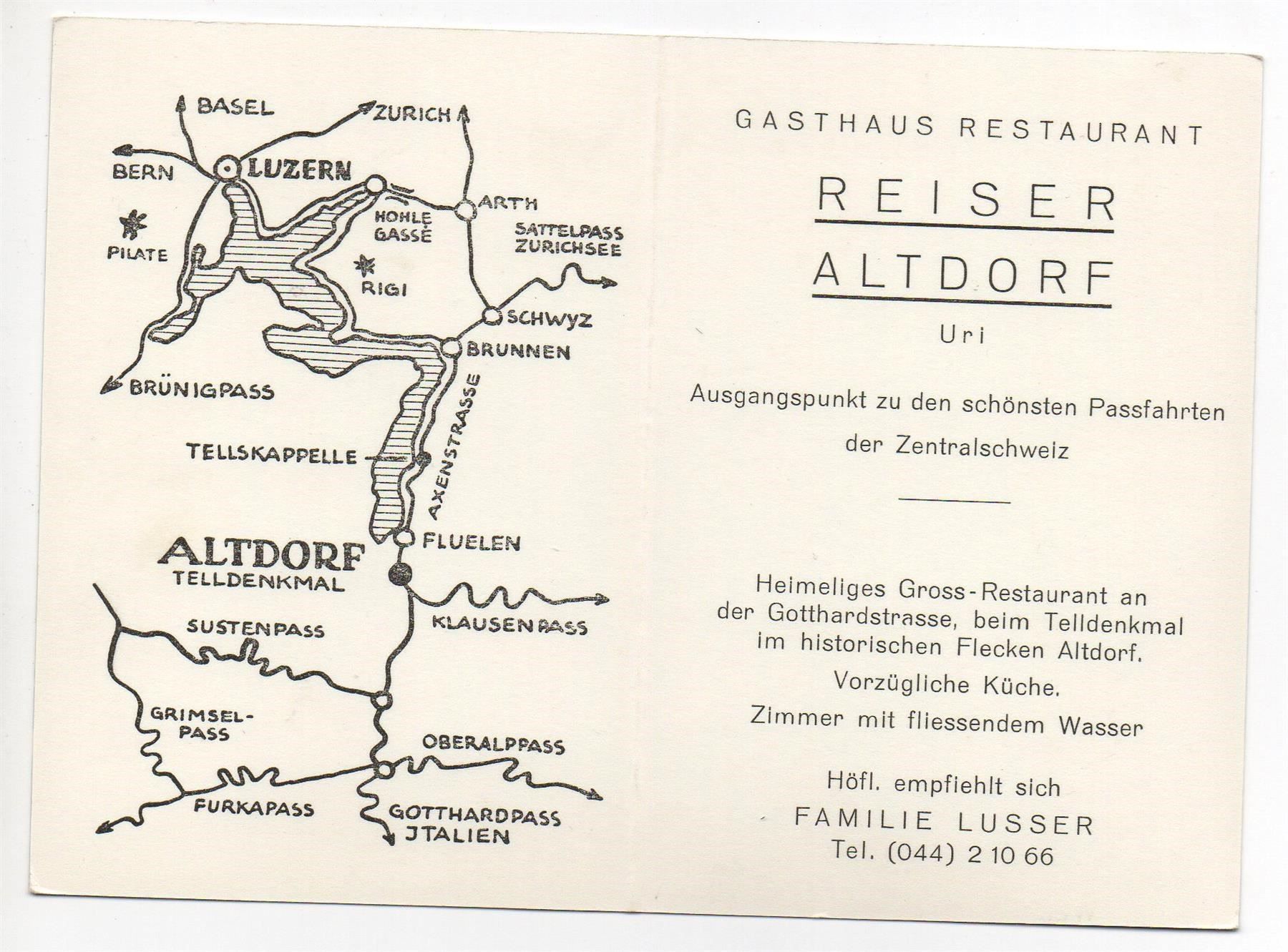 Ansichtskarten: ALTDORF Gasthaus Restaurant Reiser – Neu (gemäss Beschreibung) aus Jona von philajona 1