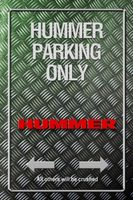Blechschild-HUMMER-PARKING ONLY