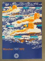 Plakat Poster A1 Format Olympia München 1972 Schwimmen