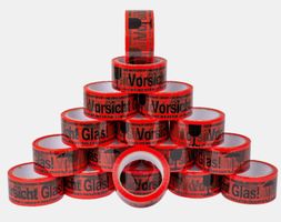 Klebeband Vorsicht Glas Packband Paketband 66m 36 Rollen