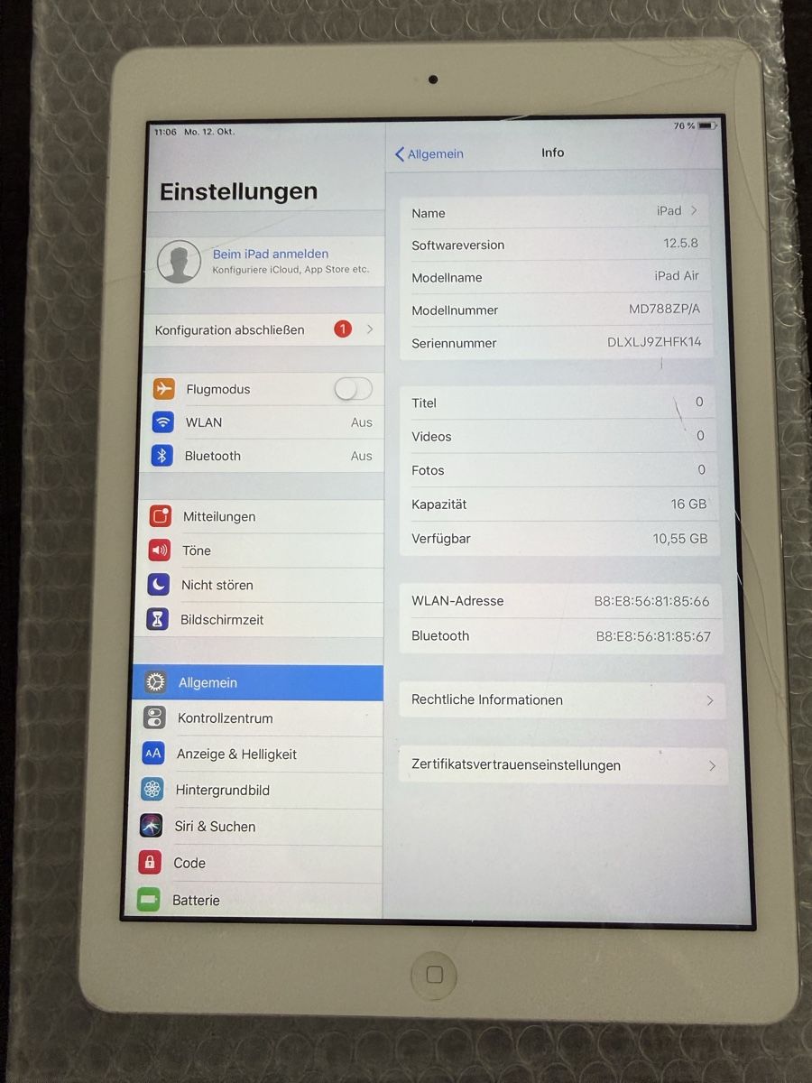 Apple Tablettes PC: Ipad Air (A1474) – Défectueux à Zug par KoSaZ 3