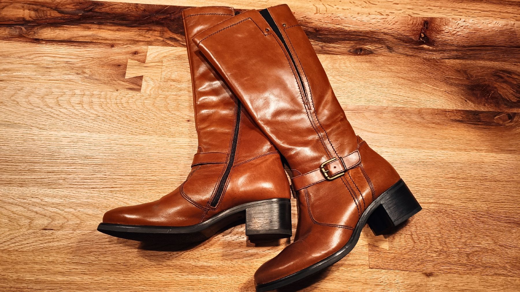 Damenschuhe: Leder Stiefel 38 braun – Gebraucht aus Villmergen von