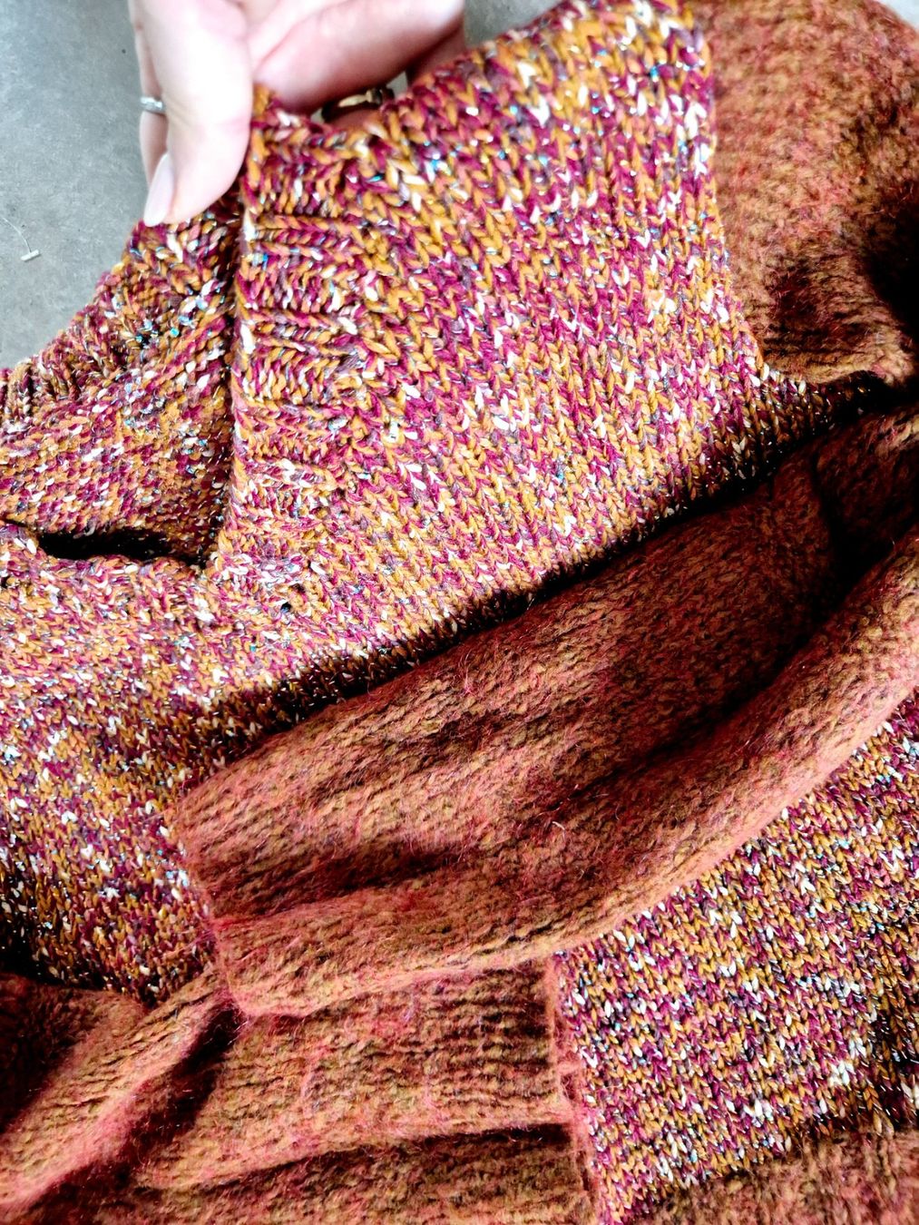 Maglioni & Felpe: PULLOVER UNIKAT EINZELSTÜCK HANDMADE M 38 , TOP ZU JACKE – Nuovo (secondo la descrizione) da Elsau venduto da the-colorful-side 6
