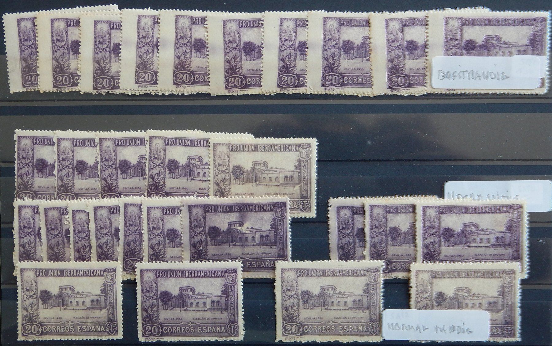 Tutti i francobolli: Spanien Kat. 542 ** 1930 Abarten – Usato da Zürich venduto da Muehlekauf