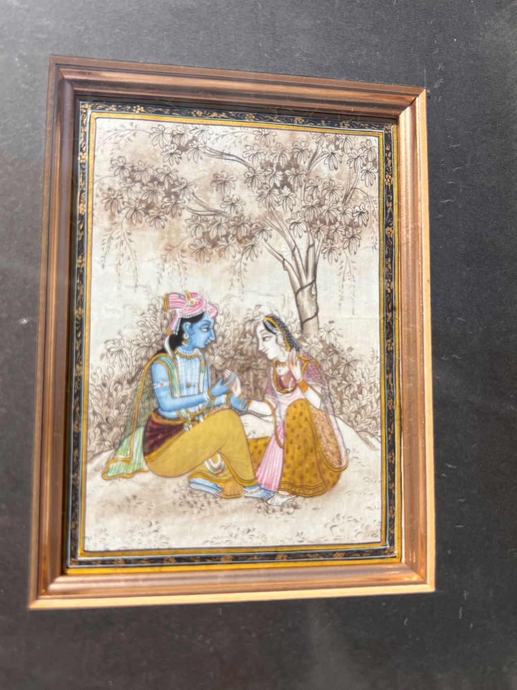 Gemälde: Krishna & Radha miniature art – Gebraucht aus Lausanne von NYC67 1