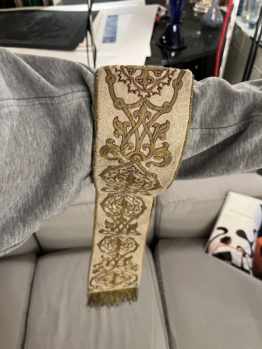 Foulard & Sciarpe: Hochwertige Manipel  mit Goldfäden und Fransen – Usato da Otelfingen venduto da Yossi-68 6