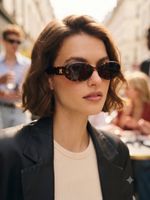Sonnenbrille Schildpatt Damen ovaler Rahmen guter Zustand