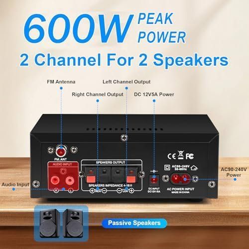 Verstärker: HiFi-Verstärker Mini Bluetooth Stereo Audio Verstärker – Neu und originalverpackt aus Hundwil von Pakethase 3