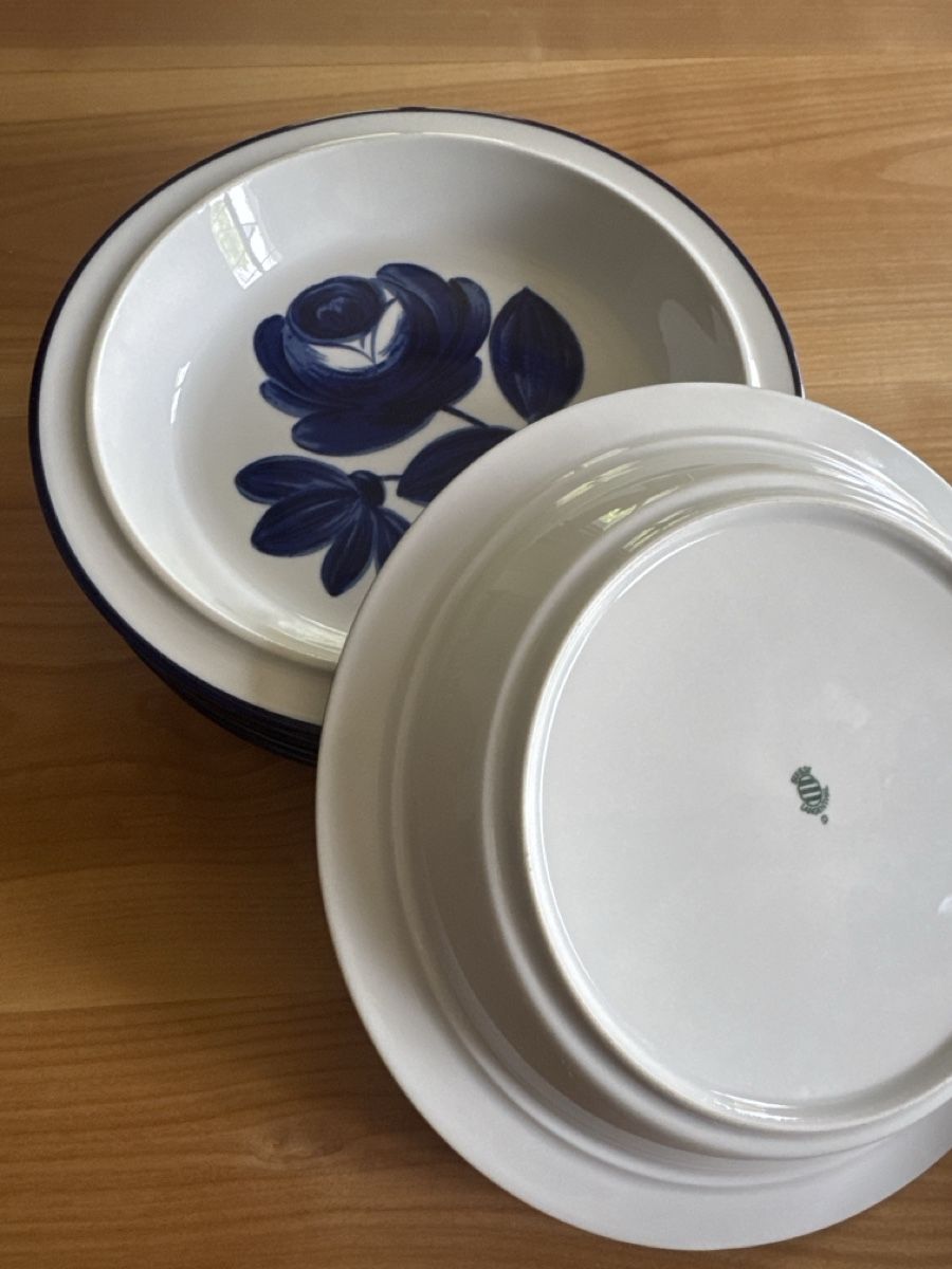 Teller: 5x Suppenteller Langenthal mit blauem Dekor – Gebraucht aus Cham von matap1