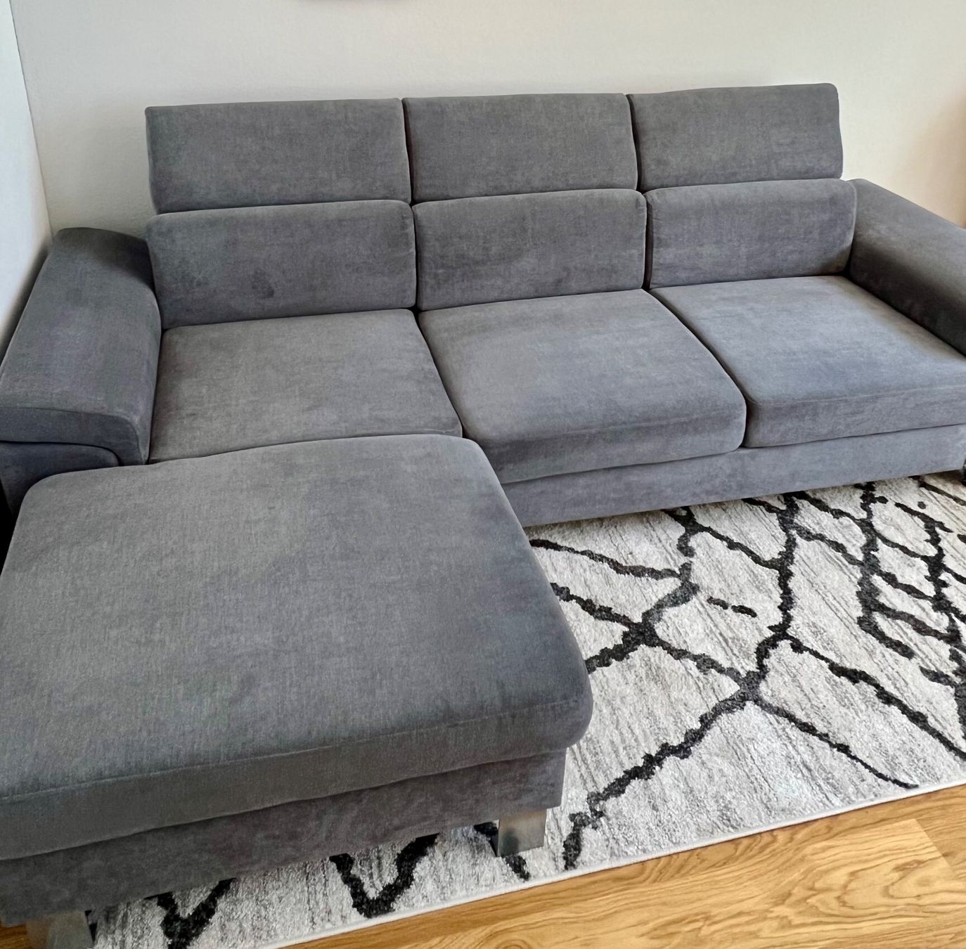 Divani: Xora Ecksofa Blau/Grau mit Schlaffunktion – Usato da Horgen venduto da sch_ly86