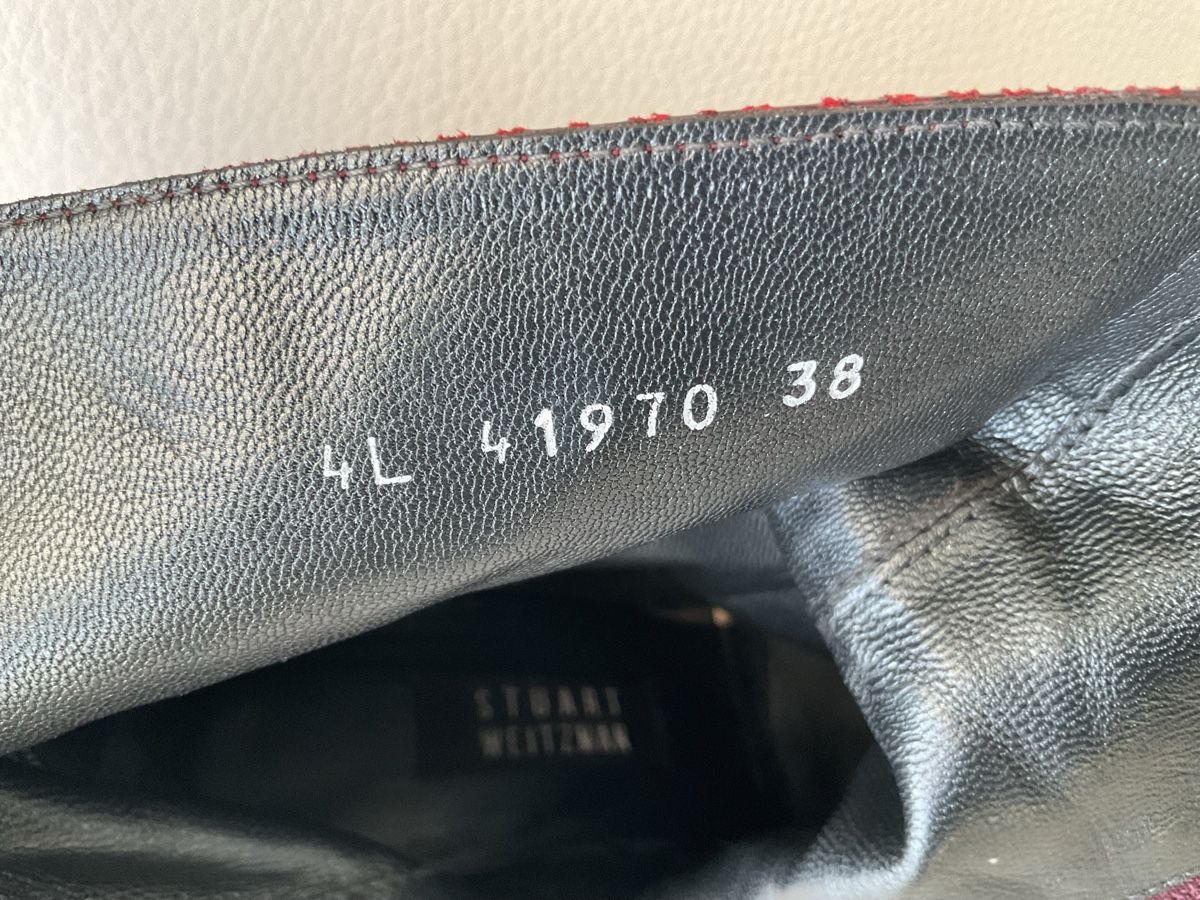 Stuart Weitzman Damenschuhe: Stuart Weitzman Stiefeletten rot in Grösse 38 – Gebraucht aus Mariastein von u_n_6s5w 3