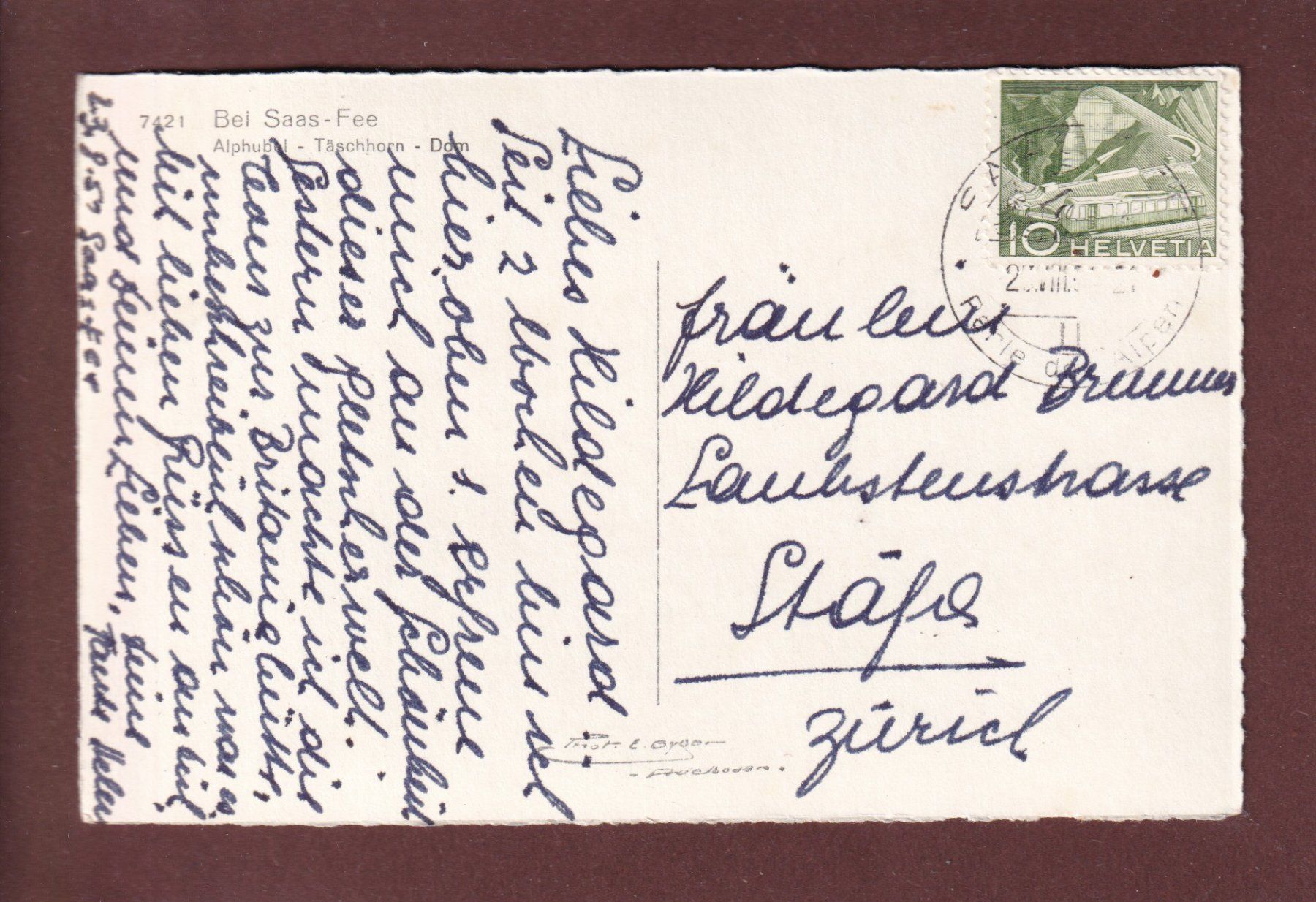 Cartoline postali: Bei SAAS-FEE - Mazots – Usato da Pully venduto da nicecards 1