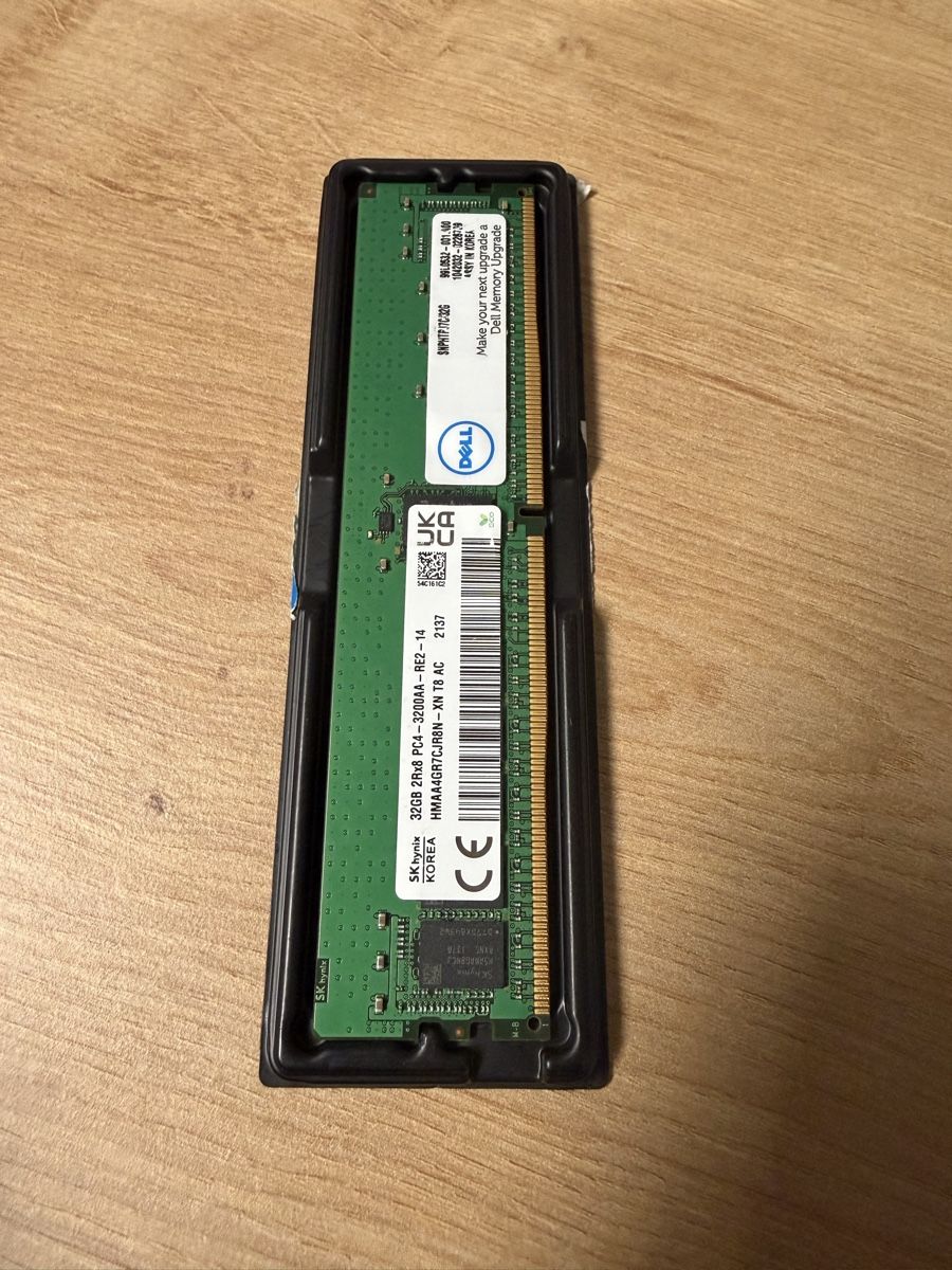 Memoria / RAM: 32GB DDR4 3200 ECC 2Rx8 – Usato da Gams venduto da Esxi