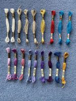 18 x DMC-Stickgarn in verschiedenen Farbnuancen  NEU !