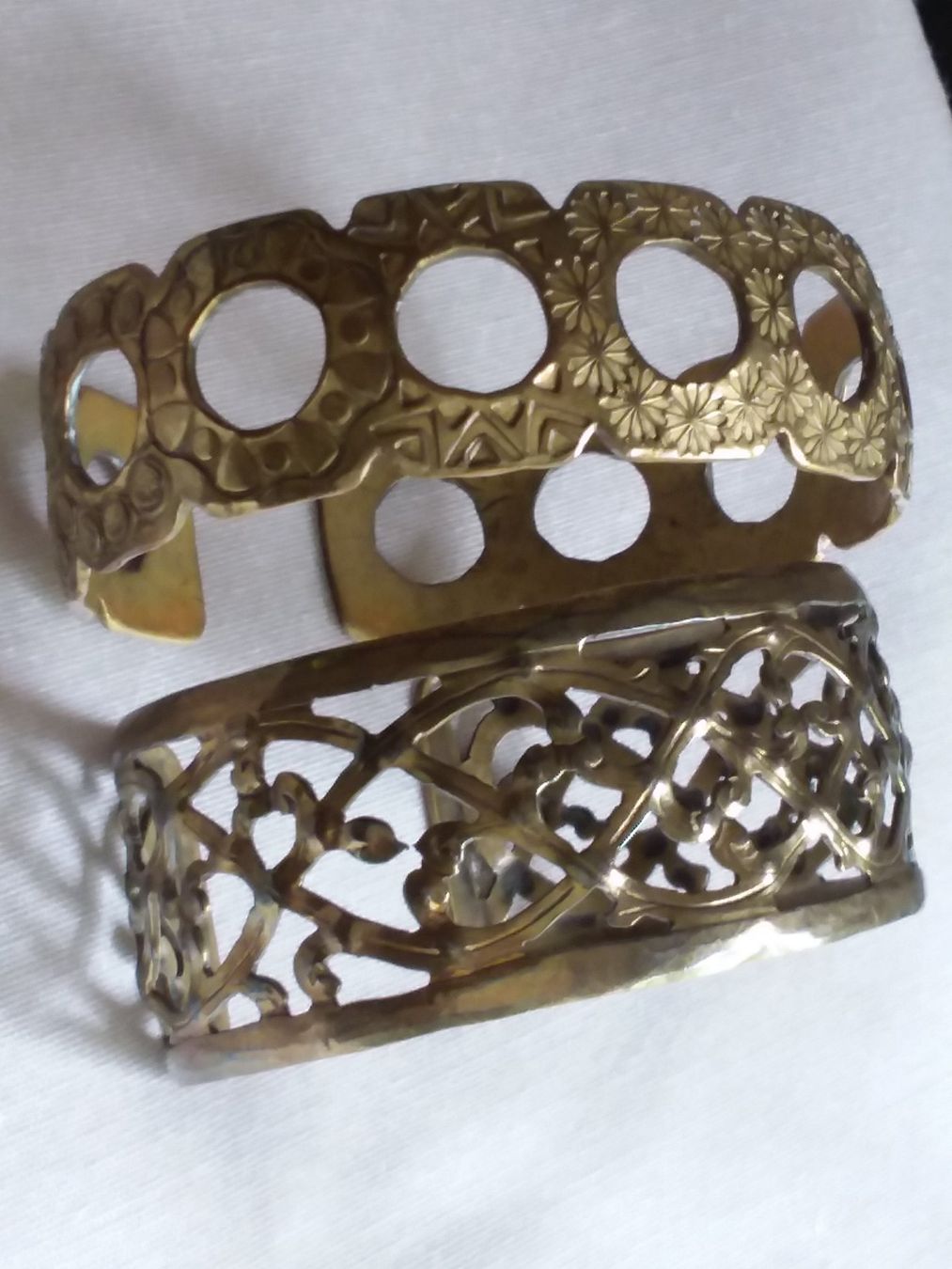 Bracciali & Braccialetti: 2 Antike Messing Armreifen ca 1900-1920 – Usato da Zürich venduto da Aleick