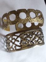2 Antike Messing Armreifen ca 1900-1920