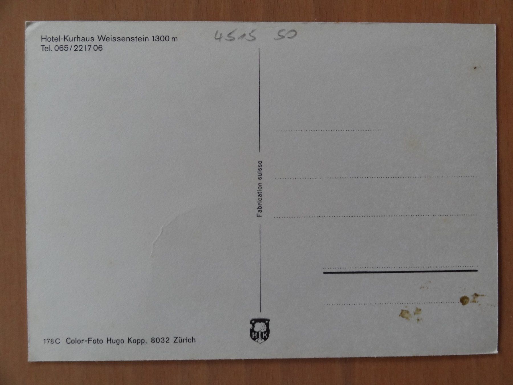 Cartoline postali: Hotel-Kurhaus Weissenstein - SO - 1966 – Usato da St Léonard venduto da Riglin 1