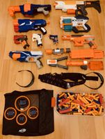 **Grosse NERF Sammlung mit Zubehör und Munition**