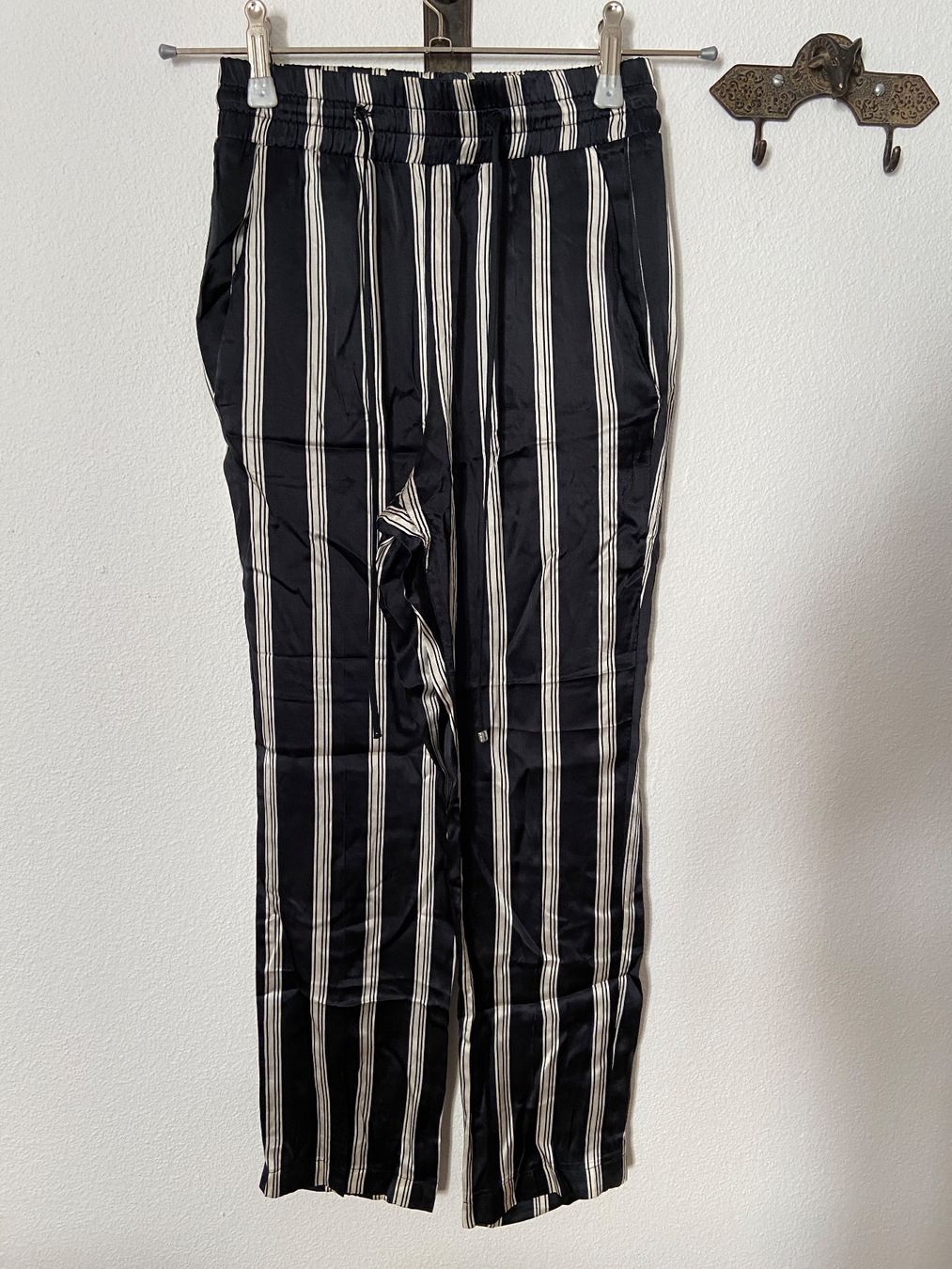 Pantaloni: Pantalon rayé 100% silk – Usato da Cully venduto da FranVey 1