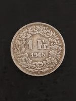 Schweizer 1 Franken Münze Jahrgang 1945