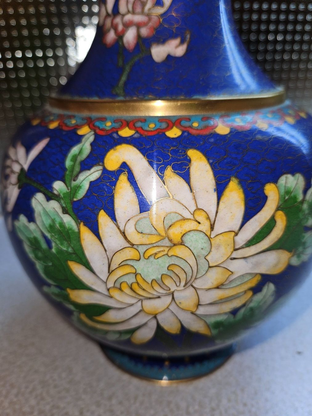 Vase & Récipients: Schöne Cloisonne Vase antik blau – D'occasion à Urdorf par Colina 3