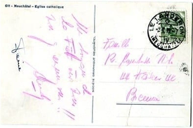Ansichtskarten: Neuchâtel, eglise catholique – Gebraucht aus Ottikon b.Kemptth. von Neptun1974 1