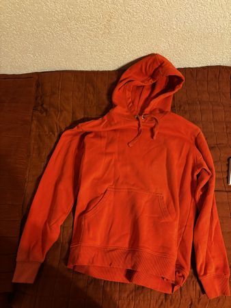 Sweat-shirt orange à capuche - XS