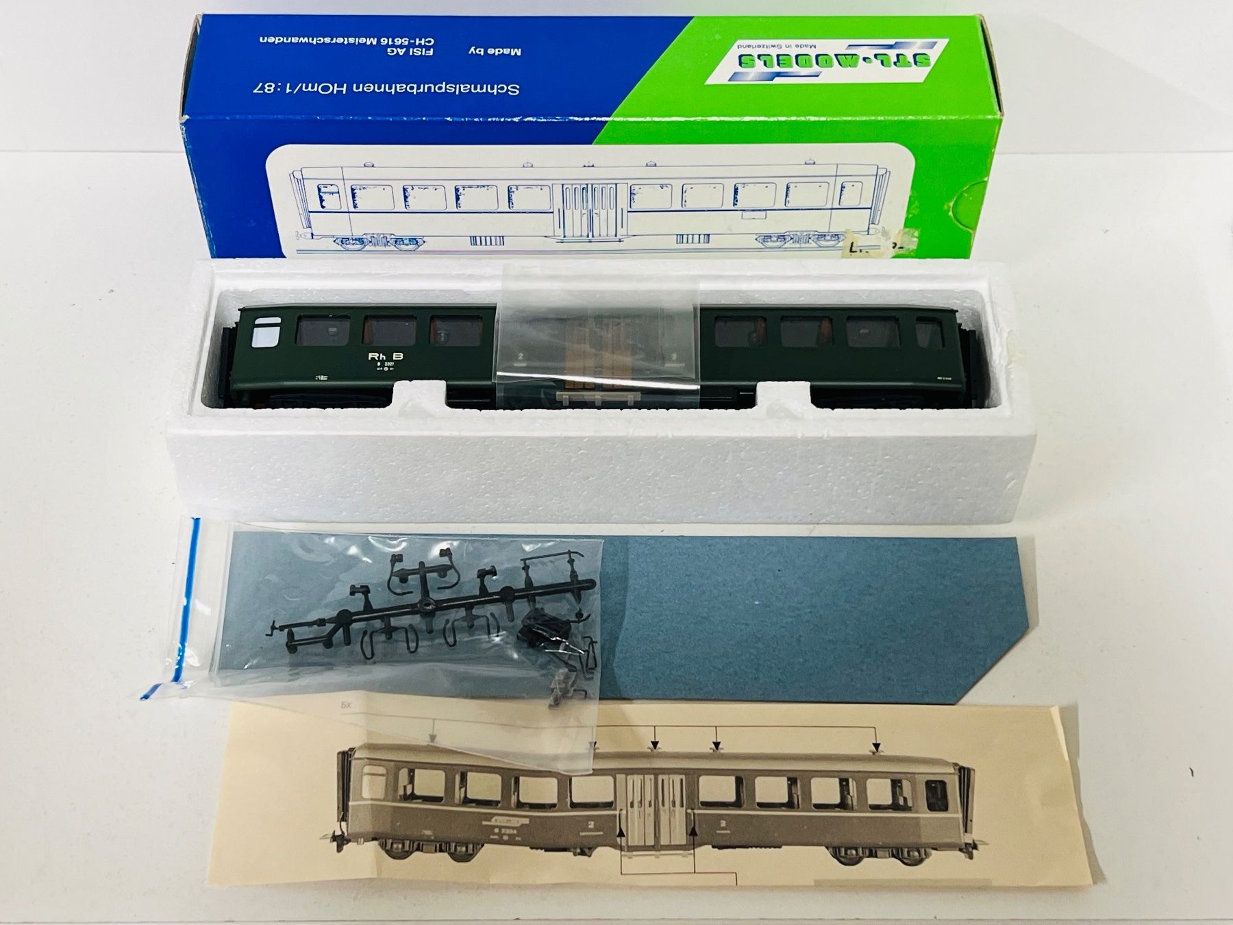 Modellini di ferrovie: STL-Models RhB B 2321  Personenwagen – Nuovo (secondo la descrizione) da Geroldswil venduto da TopTrain54 7