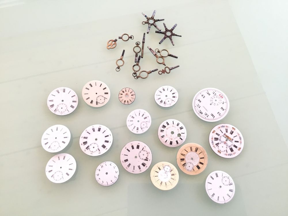 Lot De 6 Cadrans De Montres Anciens - Années 1910 à 1970, Mécanique, Pour Collection Ou Restauration
