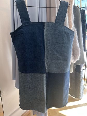 Denim Patchwork Mini Dress