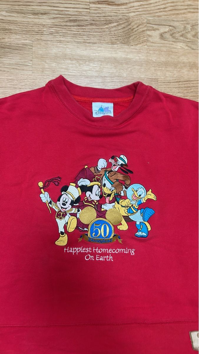 Pullover & Sweatshirts: Pullover Disney 50 Jahre Disneyland rot grösse M – Gebraucht aus Luzern von ThrowbackVintage 1