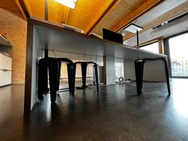 2 grosse Tische, 300x70cm, weiss, Büro, Table, Holz, Raum