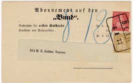 12 Rp. Sitzende Helvetia MiF auff NN-Karte von BERN
