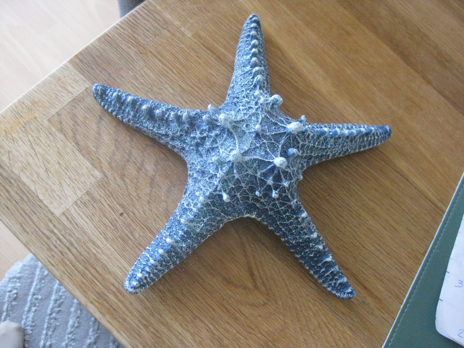 Toutes les décorations: Schöner SEESTERN mit Glitzer Martime und 1 Fischerboot – Neuf (Voir description) à Romanshorn par Wazoohandlung 2