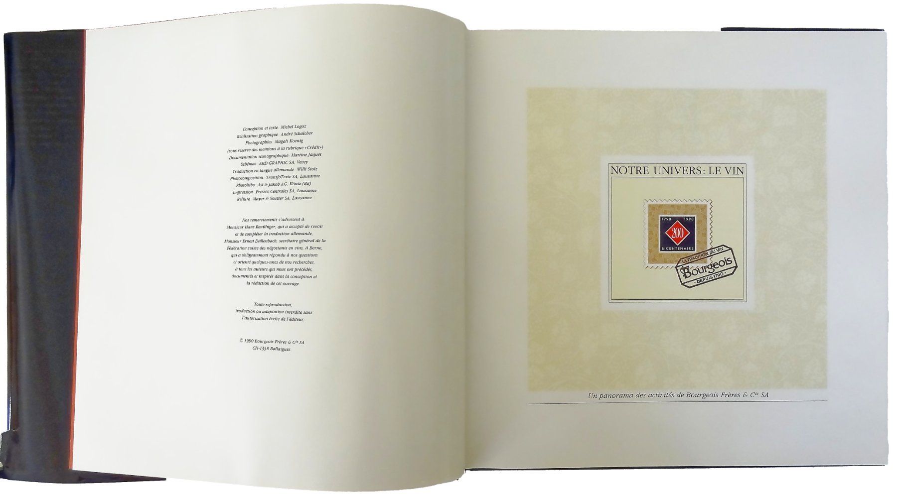 Libri: NOTRE UNIVERS - © 1990 "Le Vin" – Usato da Onex venduto da gonsla 2