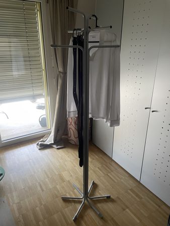 Kleiderständer (grau/silber) 170x50