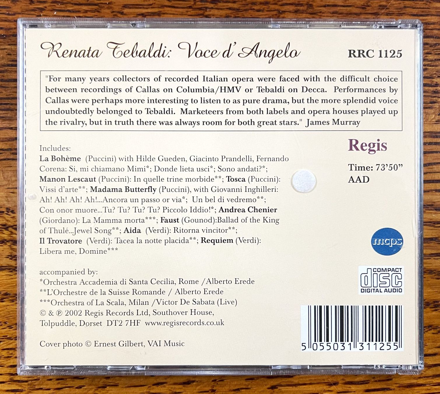 CD: Renata Tebaldi: Voce D'Angelo CD – Usato da Oftringen venduto da Vucki 1