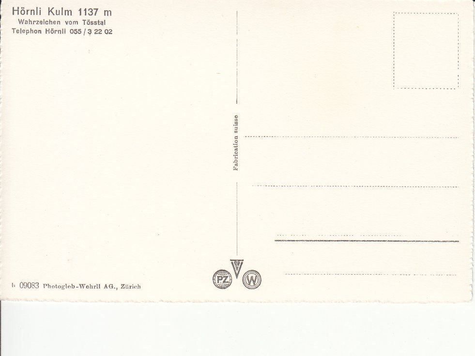 Cartoline postali: Hörnli-Kulm Gasthaus ca. 1930 – Usato da Bürglen TG venduto da StampGraf 1