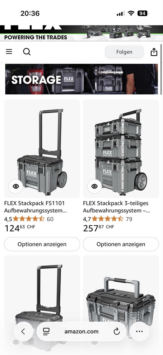 Flex Tutti gli attrezzi: FLEX Stackpack 6-teiliges Aufbewahrungssystem Boxen – Nuovo (secondo la descrizione) da Vaduz venduto da joh_l522 3