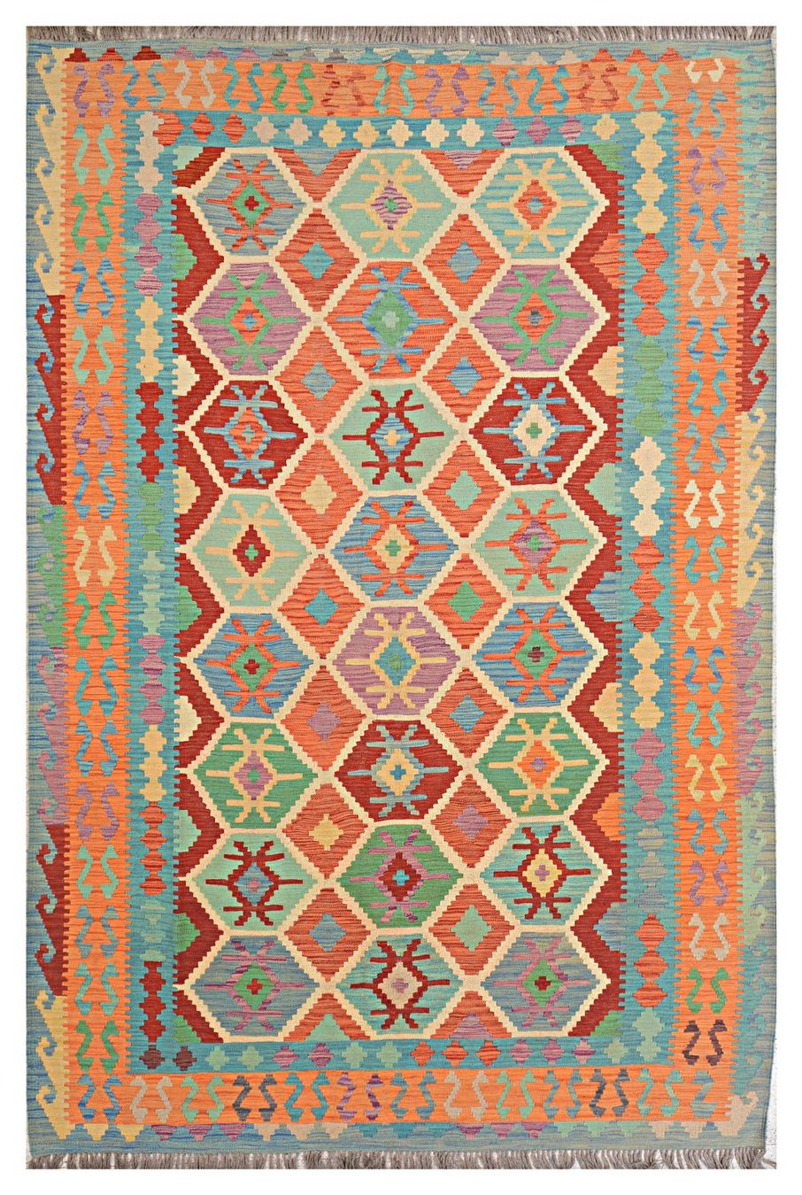 Kelim Tappeti: Oriente Kelim Teppich 200x300 cm – Nuovo e nell'imballaggio originale da Lahore venduto da Fairways79 3