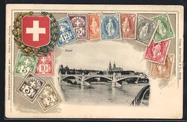Basel, Stadt mit Brücke, Schweizer Brie