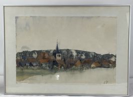 Aquarell Gemälde Siegbert von Stockhausen Kunst Original