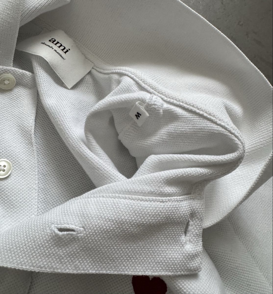 Magliette Polo: AMI Poloshirt weiss – Usato da Reinach BL venduto da LejEm 1