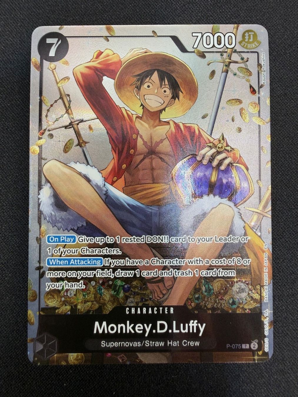 Bandai Sammelbilder & Trading cards: Monkey.D.Luffy P-075 NM – Neu (gemäss Beschreibung) aus Rolle von KPTreasures