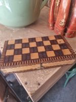 Schachspiel Holz, Reiseschach, Handarbeit