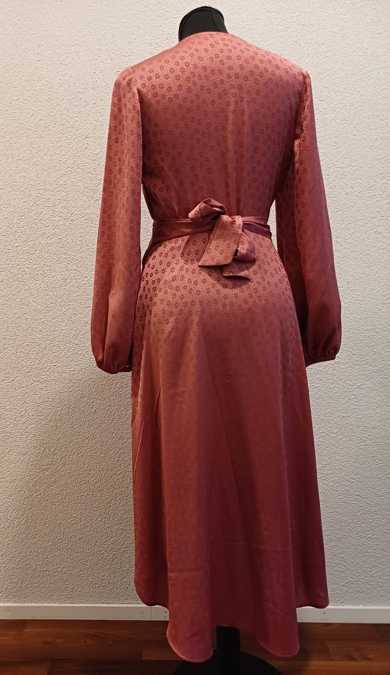 Samsøe Samsøe Vestiti: Elegantes Wickelkleid, Gr.34, Haether rose mit Blümchen – Nuovo (secondo la descrizione) da Winterthur venduto da Smily-_- 2